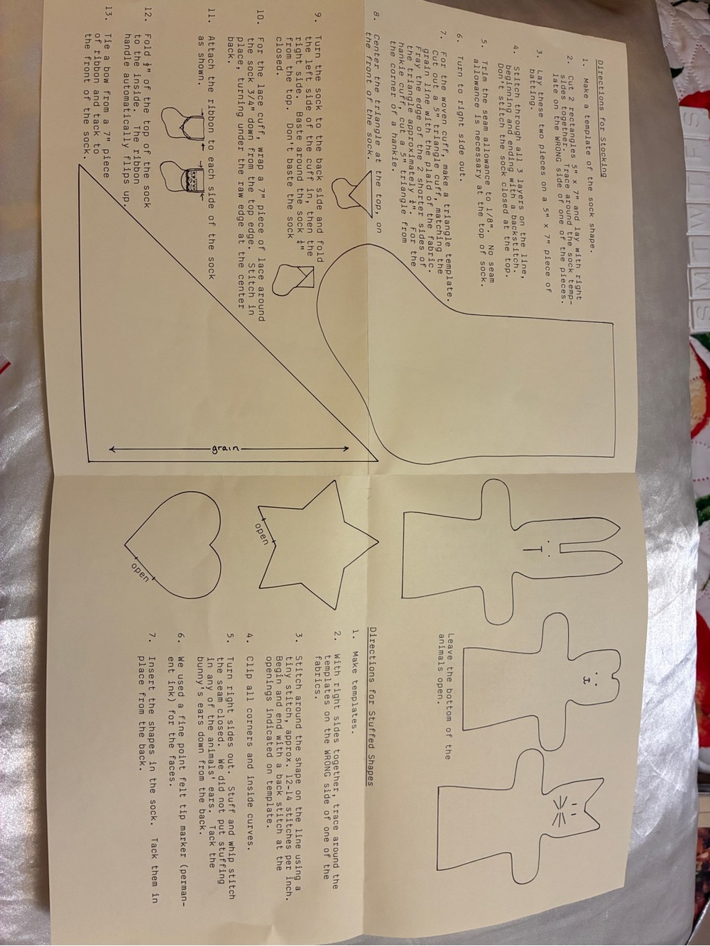 Plain & Fancy Holiday Stocking Ornament Kit #152 Pattern Wild Goose Chase - Picture 2 of 2